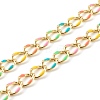 Brass Enamel Curb Chain Necklaces & Bracelets Jewelry Sets SJEW-JS01197-4