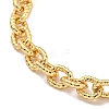 Twist Brass Cable Chain Bracelets for Women BJEW-G703-05G-2