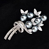 Exquisite Flower Alloy Rhinestone Brooch PW-WG7FC23-01-2