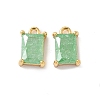 Brass Crushed Ice Cut Cubic Zirconia Pendants KK-D024-25C-G-1