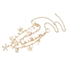 Summer Natural Shell & Plastic Pearl & Iron Starfish Alloy Double Layer Waist Belly Chains for Women AJEW-G067-02G-2
