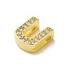 Brass Micro Pave Cubic Zirconia Beads KK-H487-25G-21-2