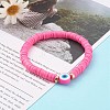 Polymer Clay Heishi Beads Stretch Bracelets BJEW-JB06174-7