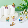 6Pcs 304 Stainless Steel Open Cuff Finger Rings RJEW-UN00026-2