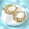 Brass Hoop Earrings EJEW-Z086-07G-2