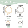 80Pcs 2 Color 304 Stainless Steel Leverback Earring Findings STAS-SP0001-17-2