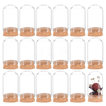 BENECREAT 30Pcs Glass Dome Cloche Cover AJEW-BC0002-14A