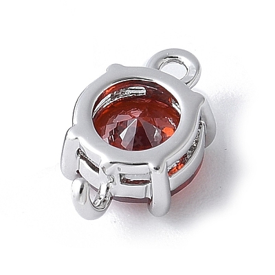 Brass Pave Cubic Zirconia Connector Charms LS-KK-F892-53P-09-1