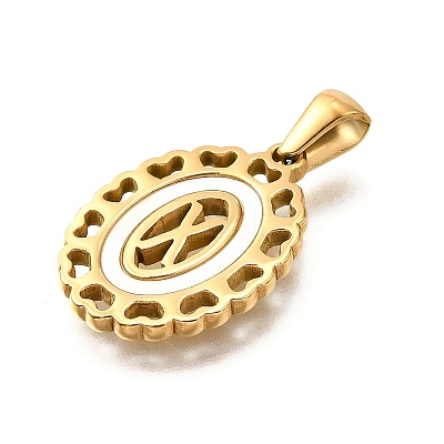 Golden 304 Stainless Steel Pendants STAS-K300-02G-X-1