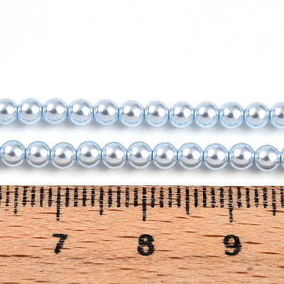 Baking Paint Pearlized Glass Pearl Bead Strands HY-N002-3mm-A05-1