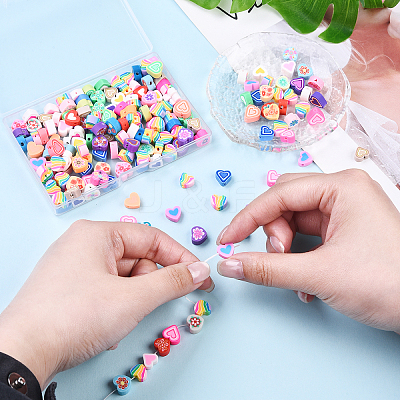 200Pcs Handmade Polymer Clay Beads CLAY-YW0002-20-1