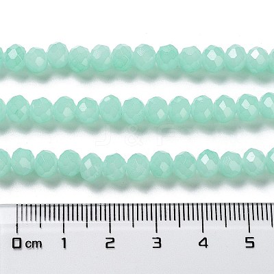 Baking Paint Imitation Jade Glass Bead Strands X-DGLA-A034-J6MM-A22-1