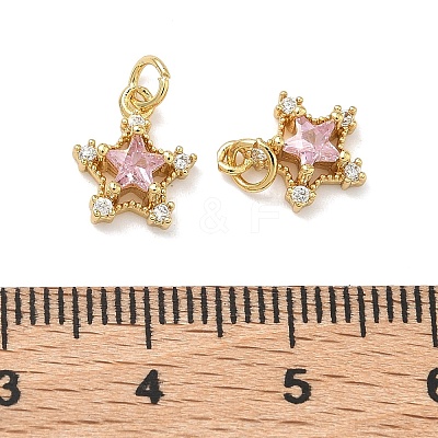 Brass Micro Pave Cubic Zirconia Pendants KK-A291-13B-G-1