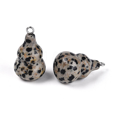 Natural Dalmatian Jasper Pendants G-T144-73D-1