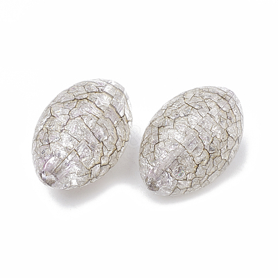 Crackle Acrylic Beads X-CACR-N001-01-1