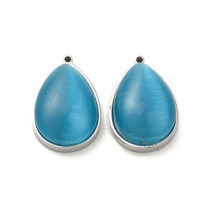304 Stainless Steel Pendants STAS-L022-045P-03-1