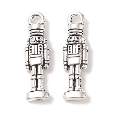 Tibetan Style Alloy Soldier Pendants TIBEP-GC160-AS-RS-1