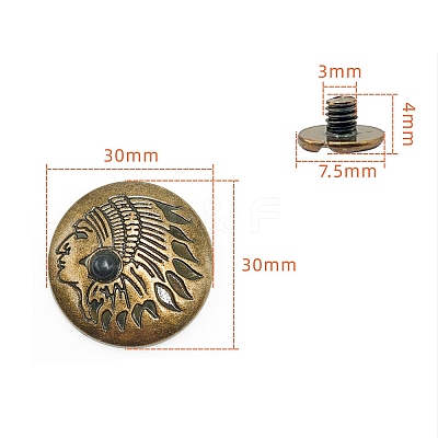 Alloy Decorative Buttons PW-WG1200D-15-1