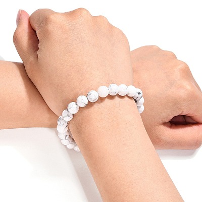 Natural Gemstone Stretchy Bracelets BJEW-G073-12-1