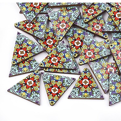 Printed Basswood Pendants WOOD-S045-013E-1