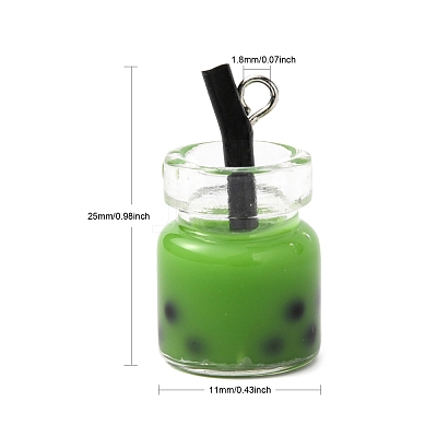Glass Bottle Pendants CRES-S359-01H-1