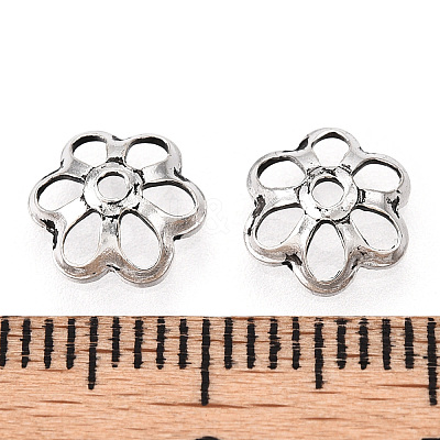 Tibetan Style 925 Sterling Silver Bead Caps STER-T007-70AS-1