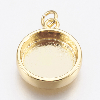 Brass Pendant Cabochon Settings LS-KK-P146-08G-1