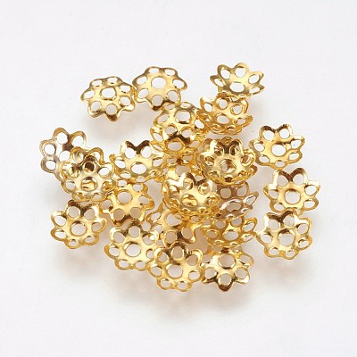 Multi-Petal Iron Bead Caps IFIN-F146-01G-1