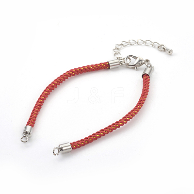 Adjustable Nylon Cord Bracelet Making MAK-F026-B-P-1