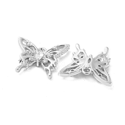 Hollow Brass Micro Pave Cubic Zirconia Pendants KK-H460-51P-1
