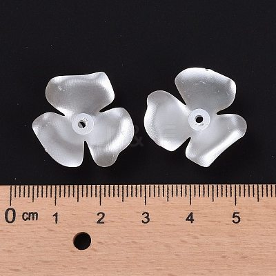 Flower Imitation Pearl Acrylic Bead Caps X-OACR-L004-7226-1