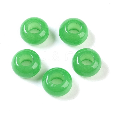 Natural White Jade European Beads G-G740-14x8mm-35-1