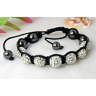 Fashion Nylon Cord Knitted Bracelet X-BJEW-Q441-6-1