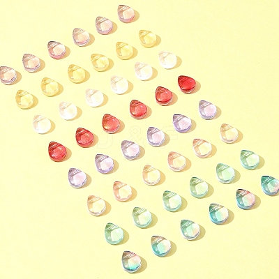 8 Colors Transparent Spray Painted Glass Beads GLAA-FS0001-85-1