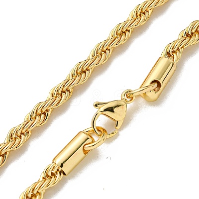 Brass Chain Necklaces for Women NJEW-G084-25G-1