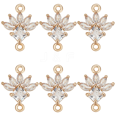 10Pcs K9 Glass Connector Charms FIND-BBC0002-95-1