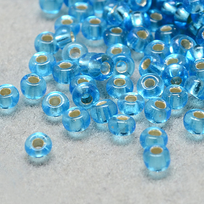 FGB 6/0 Grade A Round Glass Seed Beads SEED-Q007-4mm-F45-1