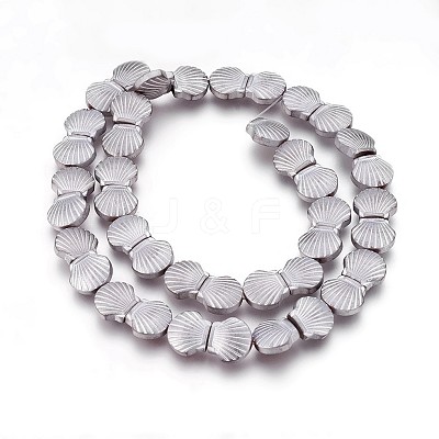 Electroplated Non-magnetic Synthetic Hematite Beads Strands G-P392-T01-1