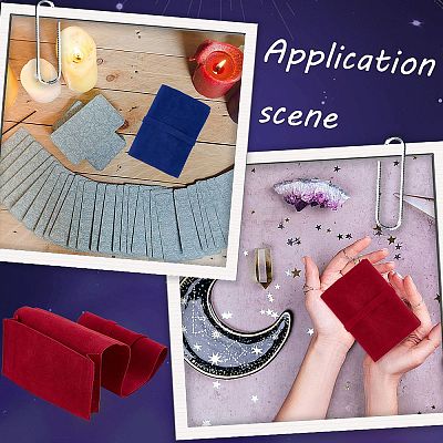 2Pcs Rectangle Velvet Tarot Cards Storage Bags TP-CN0001-16B-1