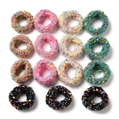 Colorful Dotted Nylon Elastic Hair Ties OHAR-D010-06-1