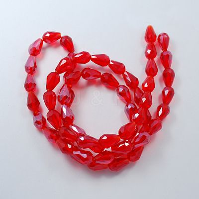 Electroplate Glass Beads Strands X-EGLA-R008-15x10mm-9-1