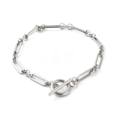 Non-Tarnish 304 Stainless Steel Figaro Chain Bracelets X-BJEW-JB06446-1