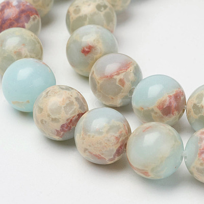 Synthetic Aqua Terra Jasper Beads Strands X-G-P237-02-8mm-1