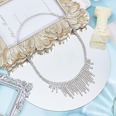 1Pc Zinc Alloy Bib Necklaces NJEW-FG0001-07-1