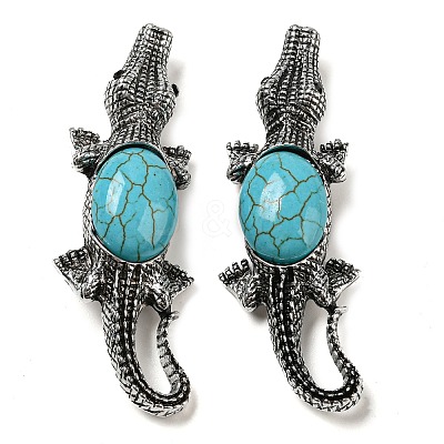 Dual-use Items Alloy Crocodile Brooch JEWB-C026-01C-AS-1
