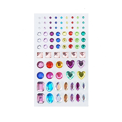 Transparent Acrylic Rhinestone Sticker DIY-WH0012-04B-1