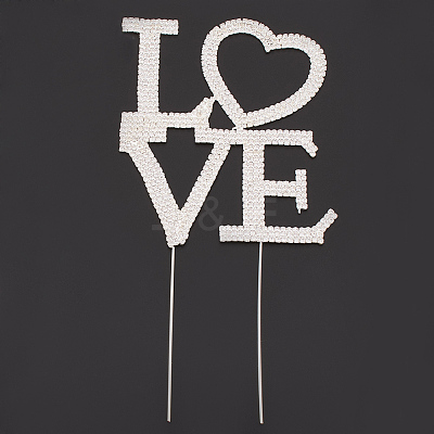 Brass Rhinestone Cake Topper RB-T008-17S-1