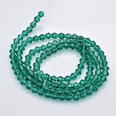 Faceted Bicone Glass Beads Strands EGLA-P017-3mm-09-1