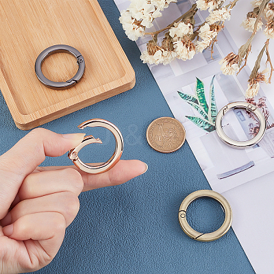 8Pcs 4 Color Alloy Spring Ring Clasps FIND-PH0002-45-1