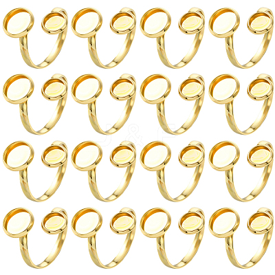 16Pcs 304 Stainless Steel Open Cuff Ring Findings STAS-BBC0008-17-1